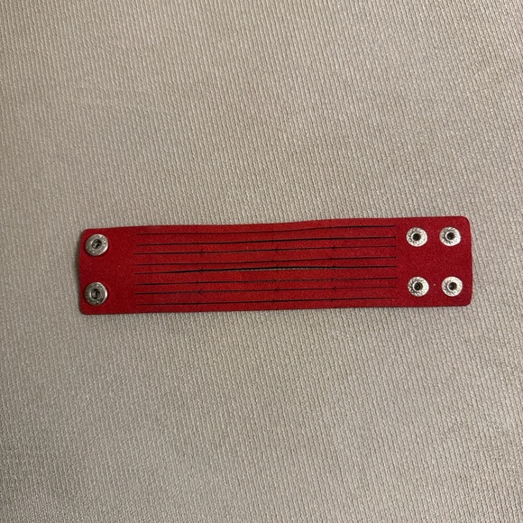 Set of 5 Rhinestone Multi-Row Snap Cuff Bracelets - Picture 7 of 13